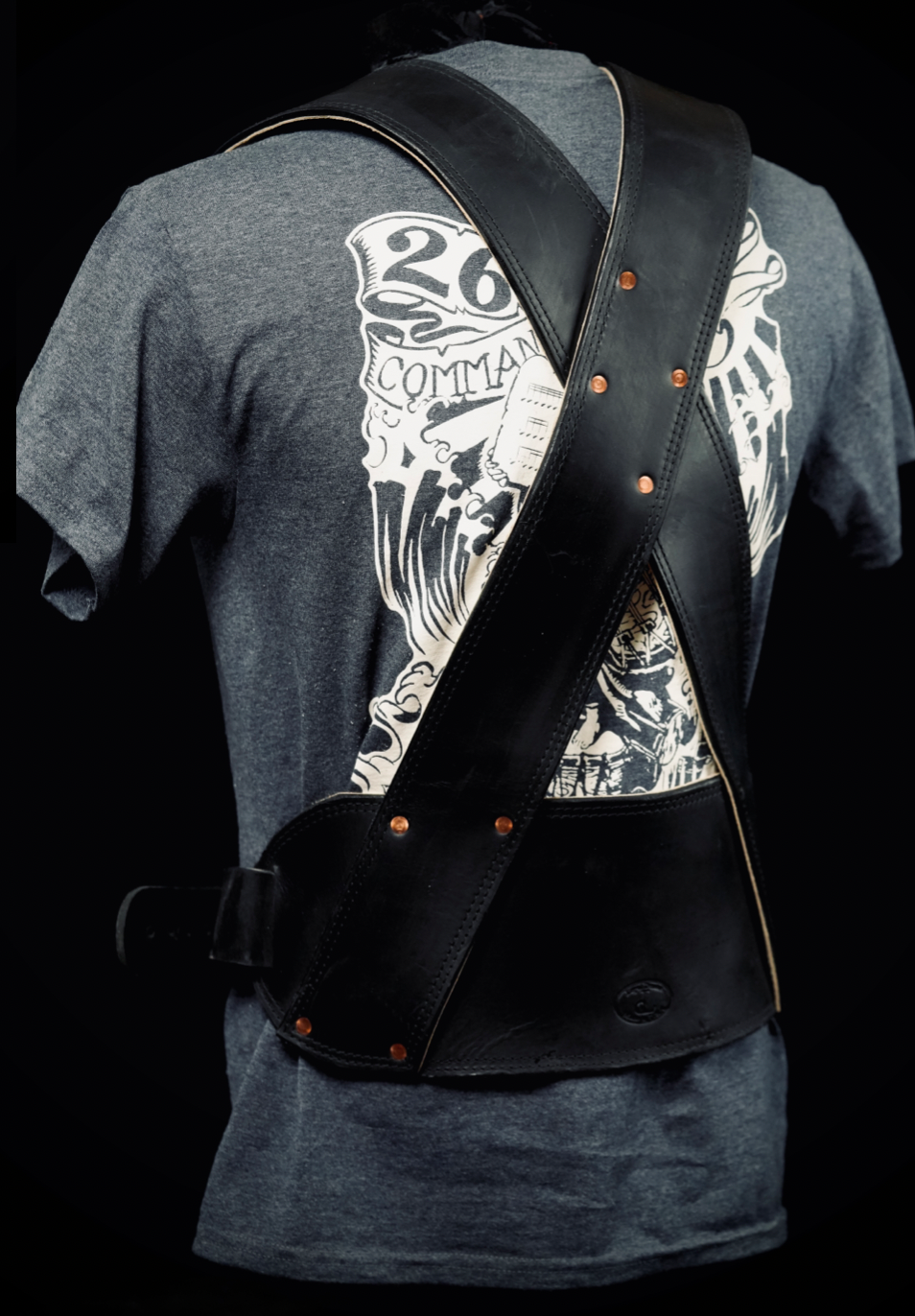 Loyal Drums leather military model rope tension bass drum harness