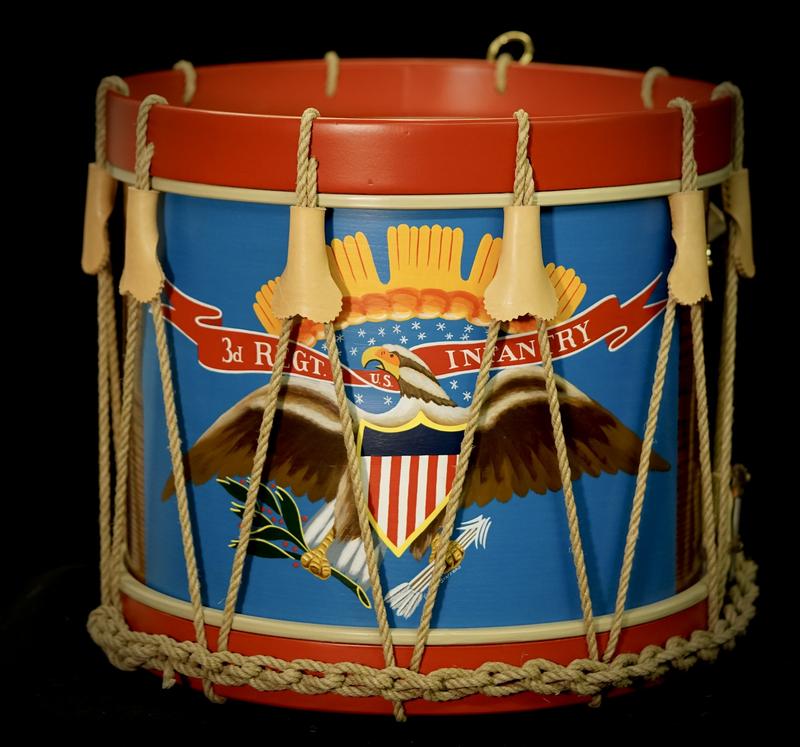 Civil War custom snare field drum "contract eagle" synthetic heads built by Loyal Drums