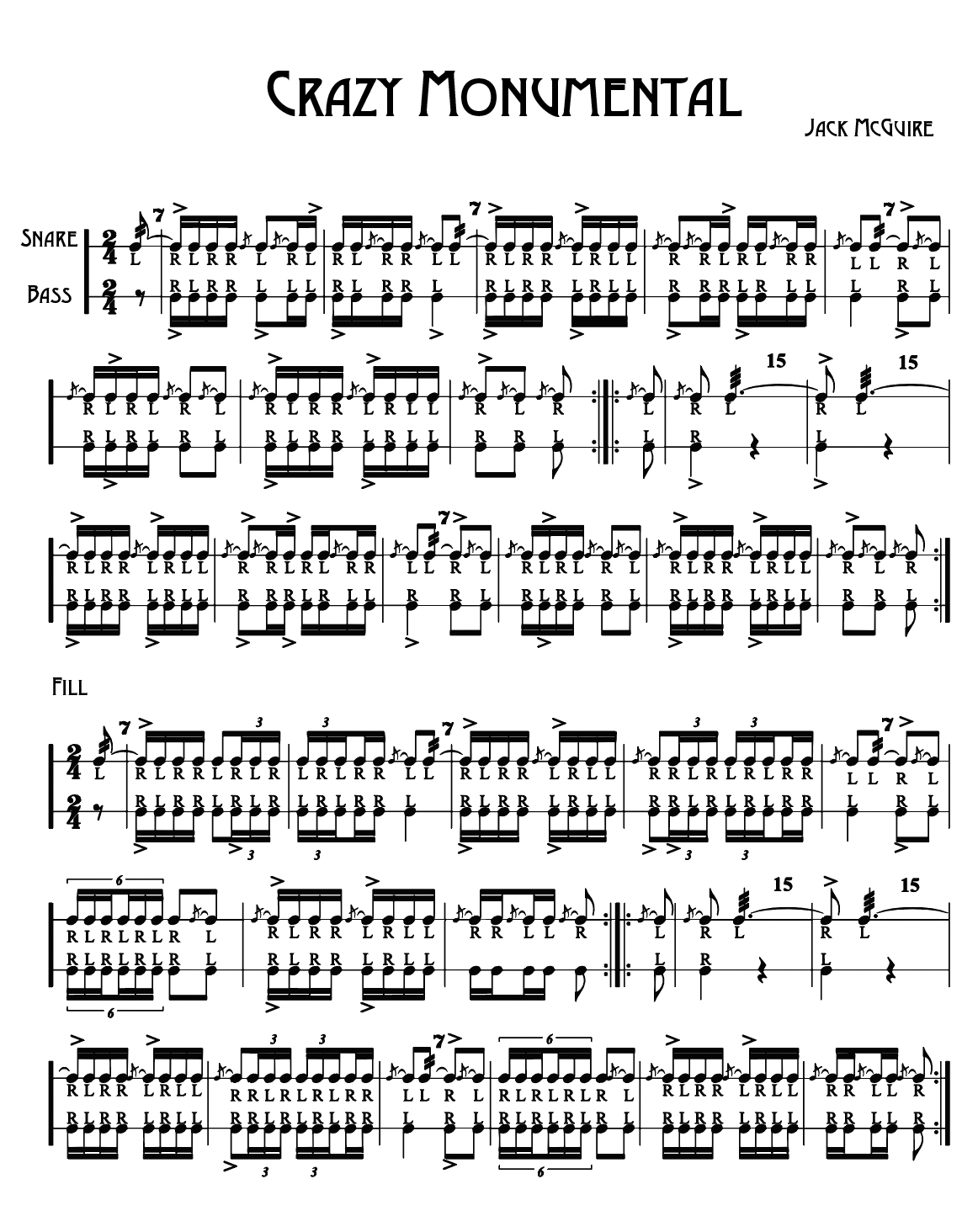 Crazy Monumental rope drum music part