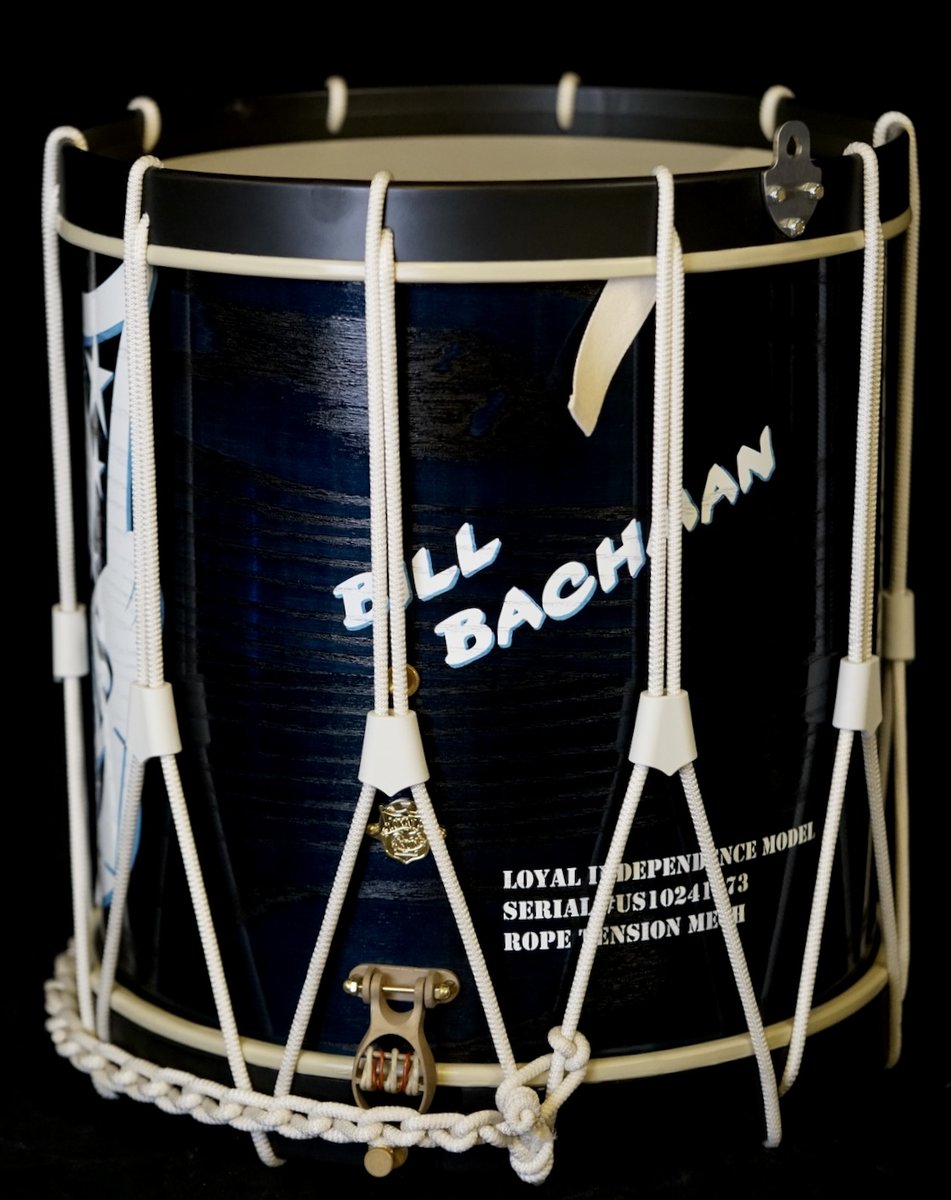 Independence Model rope tension snare drum for Bill Bachman.  Custom by Loyal Drums