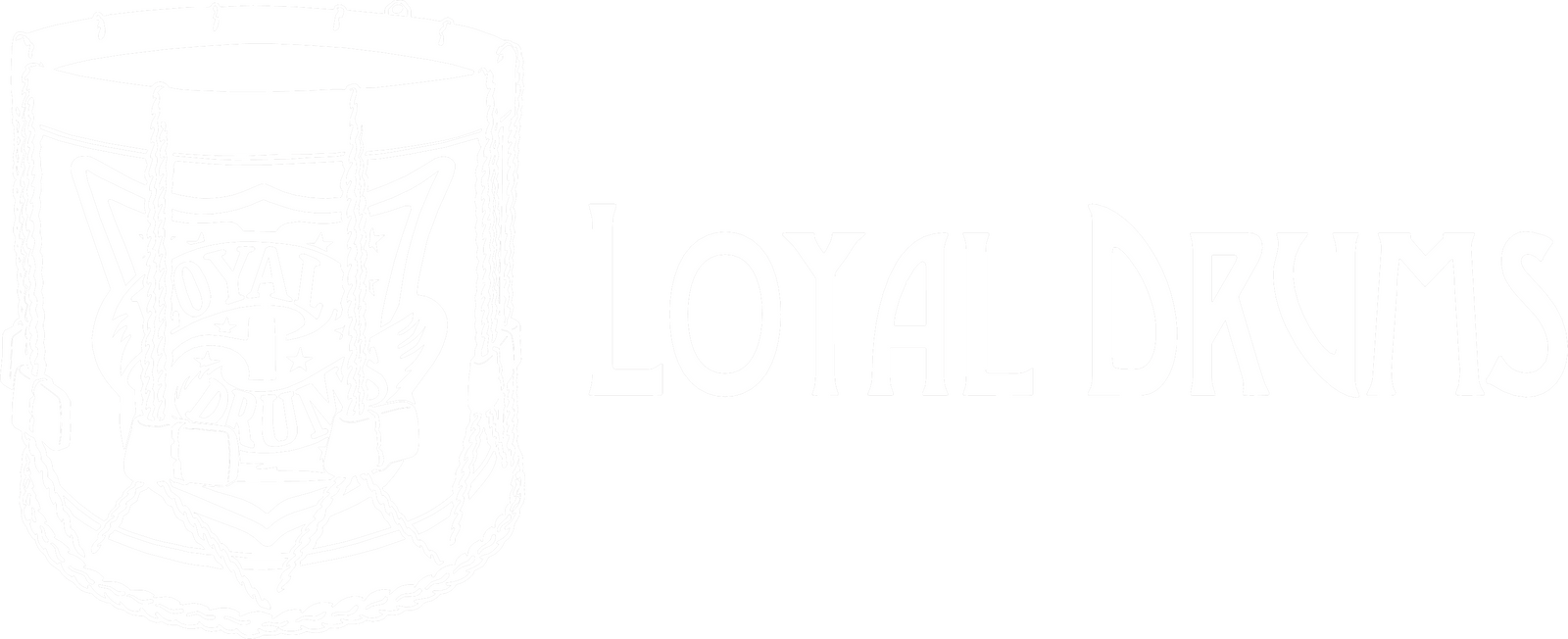 The Loyal Drums banner with drum displaying the Loyal Drums shield.